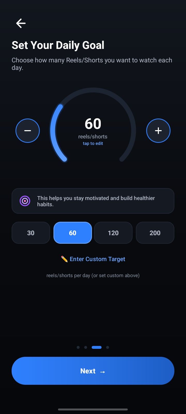 Set Daily Goal